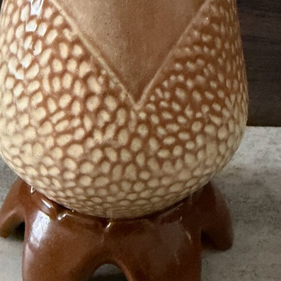 Vintage 70s Frankoma Joniece Frank V-7 Coffee Desert Gold Decanter With Stopper - Picture 9 of 10